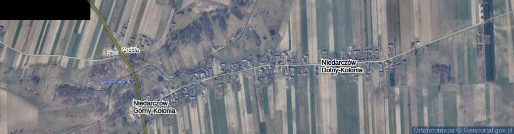 Zdjęcie satelitarne Niedarczów Dolny-Kolonia ul.